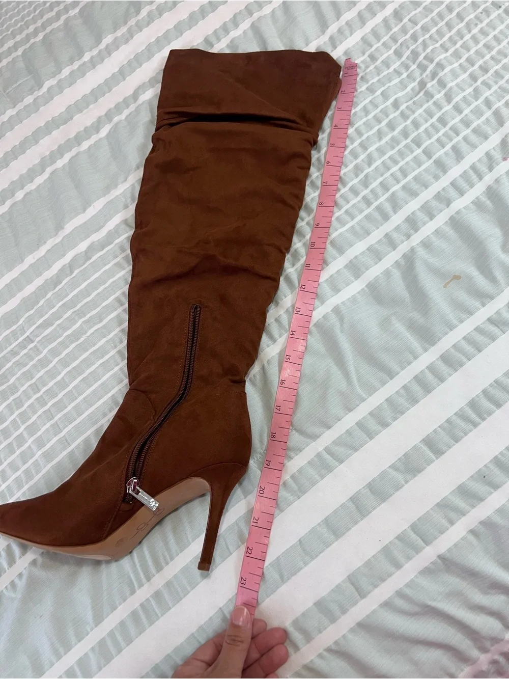 Jessica Simpson Womens Anitah Faux Suede Heels Over-The-Knee Boots size 8.5